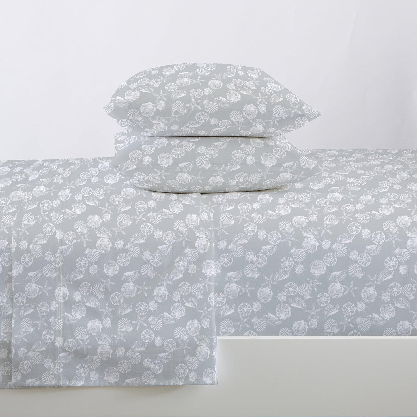 Sleep City King / Anchor Bed Sheets 4-Piece Coastal Microfiber Sheet - Newport Collection Great Bay Home