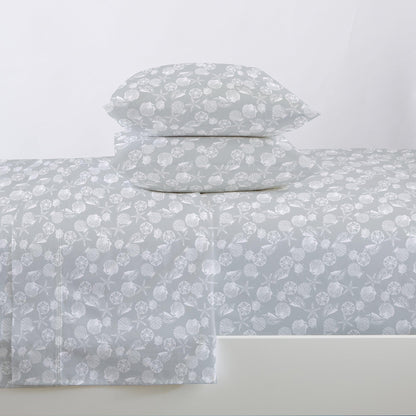 Sleep City King / Anchor Bed Sheets 4-Piece Coastal Microfiber Sheet - Newport Collection Great Bay Home