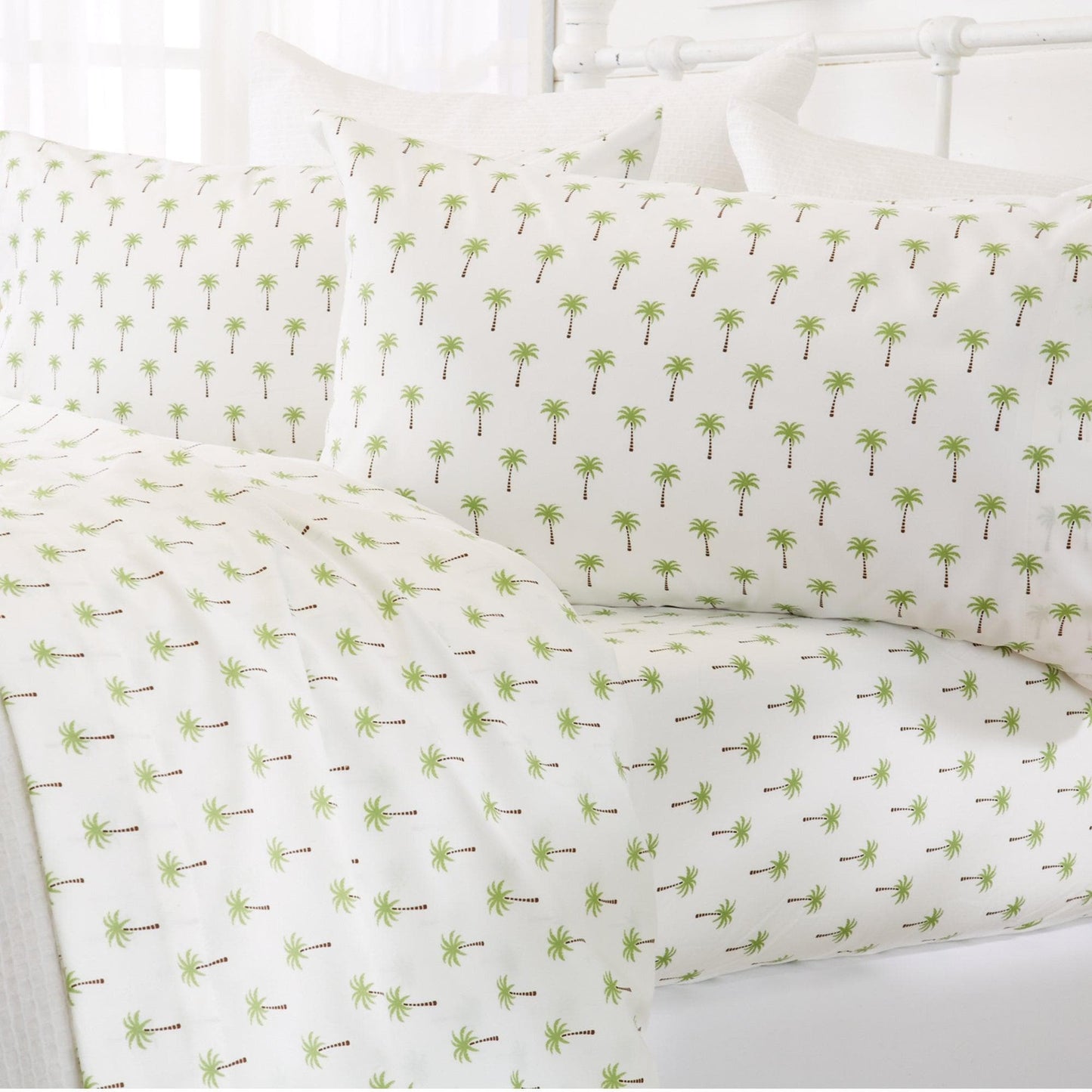 Sleep City King / Anchor Bed Sheets 4-Piece Coastal Microfiber Sheet - Newport Collection Great Bay Home
