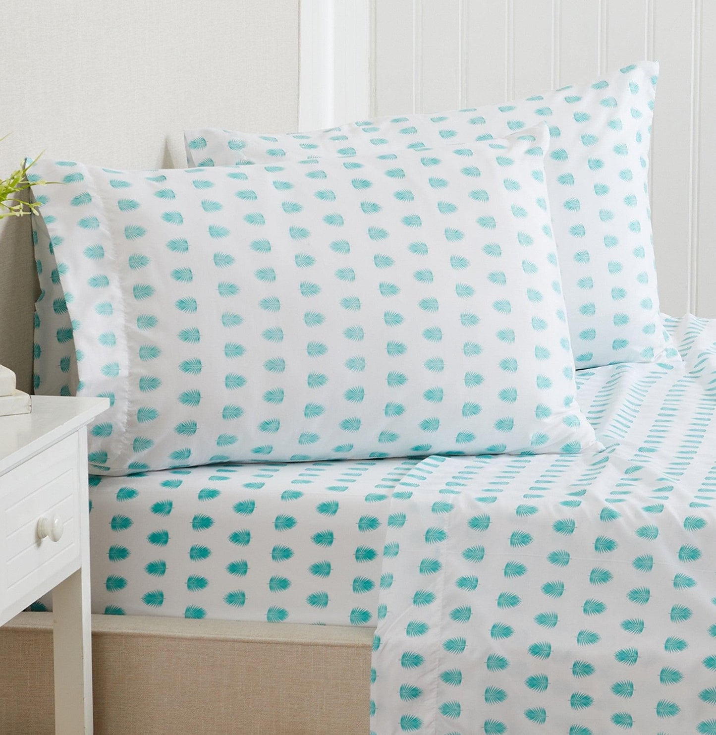 Sleep City Twin / Little Seashells 4-Piece Coastal Microfiber Sheet Set - Nantucket Collection Great Bay Home