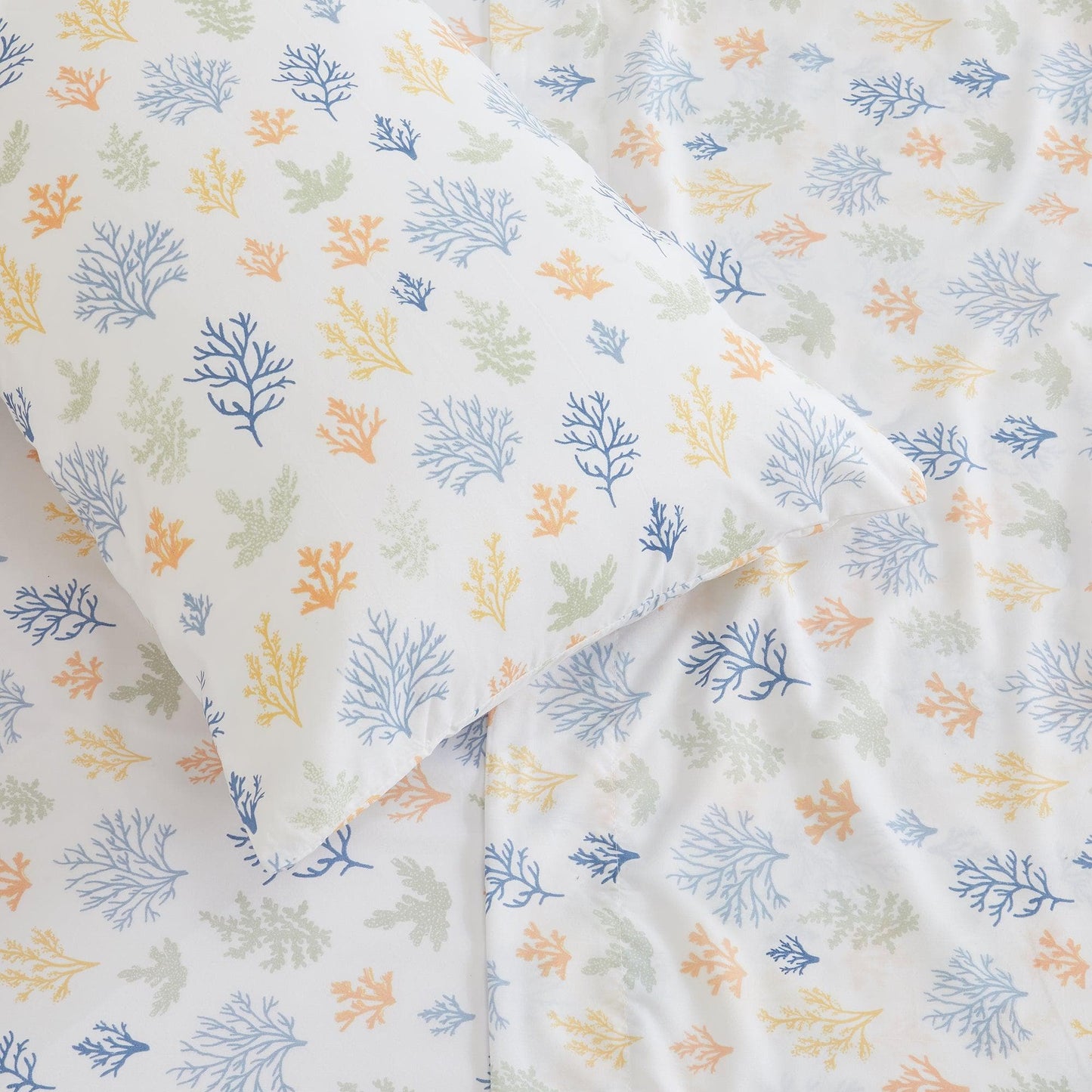 Sleep City Twin / Little Seashells 4-Piece Coastal Microfiber Sheet Set - Nantucket Collection Great Bay Home