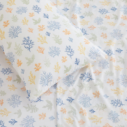 Sleep City Twin / Little Seashells 4-Piece Coastal Microfiber Sheet Set - Nantucket Collection Great Bay Home