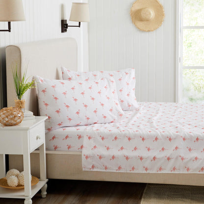 Sleep City Twin / Little Seashells 4-Piece Coastal Microfiber Sheet Set - Nantucket Collection Great Bay Home