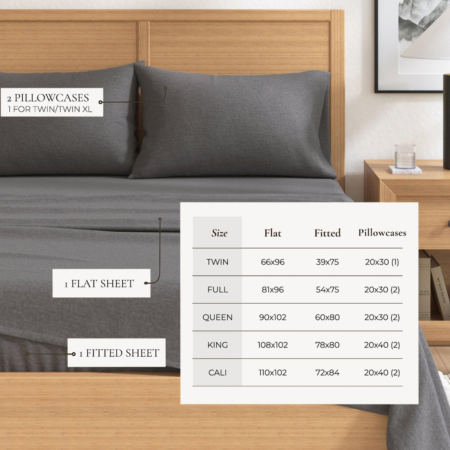 Sleep City Twin / Heathered Sand 4 Piece Heathered Solid Cotton Blend Flannel Sheet Set - Anders Collection Great Bay Home