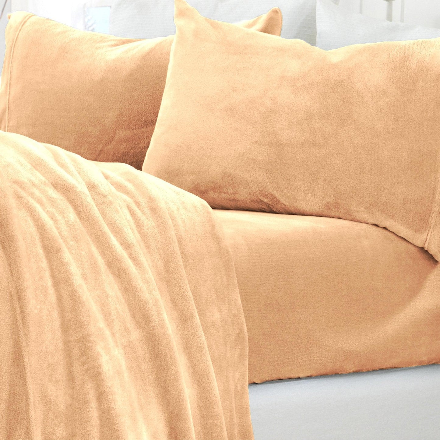 Sleep City Full / Navy 4-Piece Solid Jewel-Toned Plush Sheet - Velvet Luxe Collection Great Bay Home