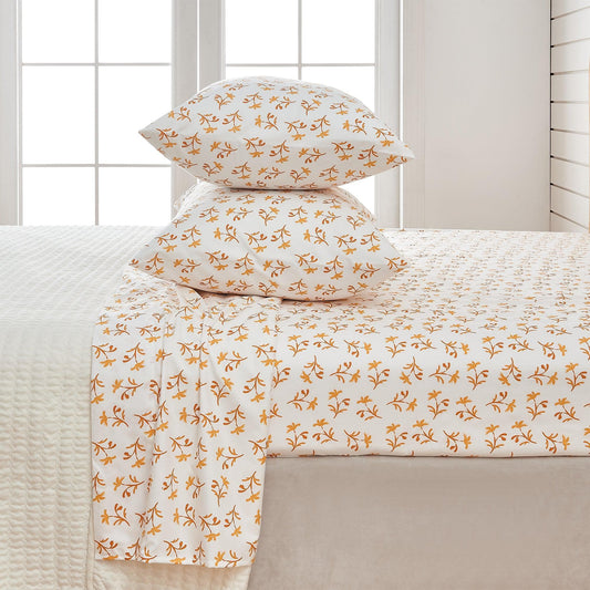 Sleep City Twin / Small Watercolor Flowers Sheets 4 Piece Watercolor Floral Microfiber Sheet - Delia Collection Great Bay Home
