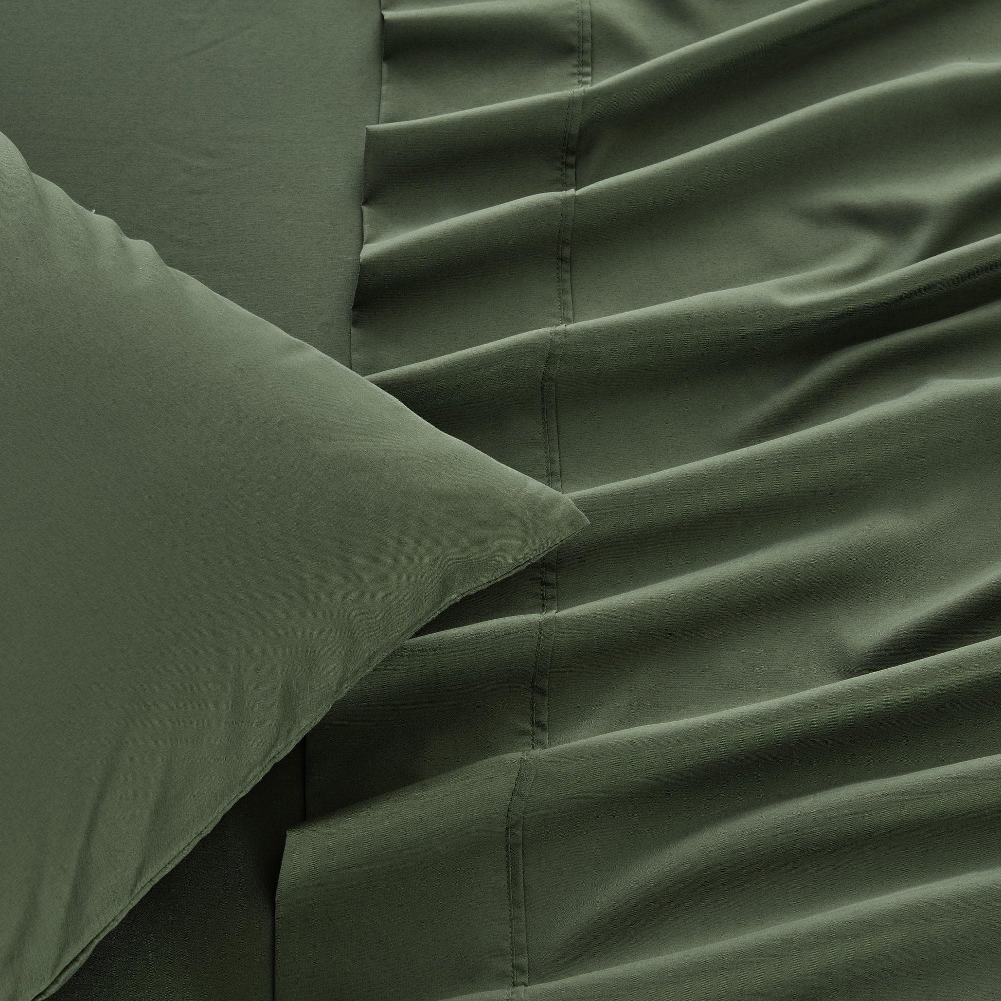 Sleep City Twin / Rose Bed Sheets 4 Piece Rayon Derived from Bamboo Sheet Set - Jordyn Collection Great Bay Home