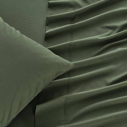 Sleep City Twin / Rose Bed Sheets 4 Piece Rayon Derived from Bamboo Sheet Set - Jordyn Collection Great Bay Home