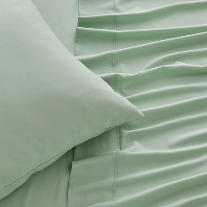 Sleep City Twin / Rose Bed Sheets 4 Piece Rayon Derived from Bamboo Sheet Set - Jordyn Collection Great Bay Home