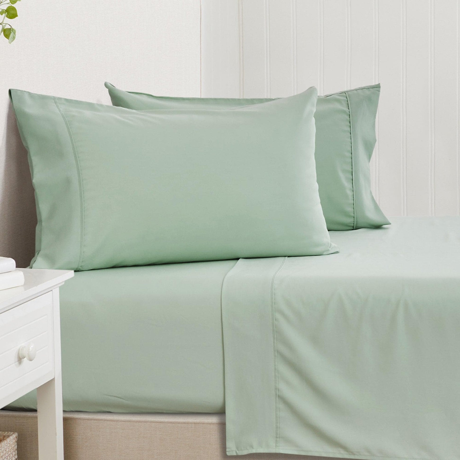 Sleep City Twin / Rose Bed Sheets 4 Piece Rayon Derived from Bamboo Sheet Set - Jordyn Collection Great Bay Home