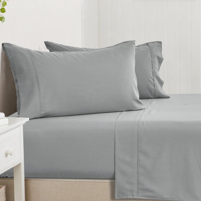 Sleep City Twin / Rose Bed Sheets 4 Piece Rayon Derived from Bamboo Sheet Set - Jordyn Collection Great Bay Home