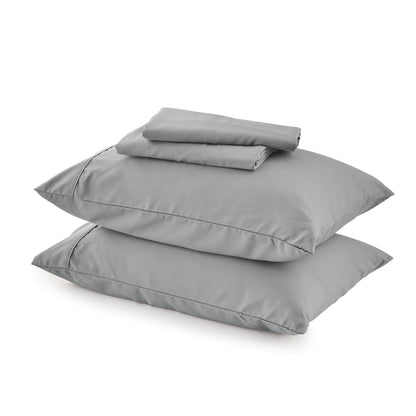 Sleep City Twin / Rose Bed Sheets 4 Piece Rayon Derived from Bamboo Sheet Set - Jordyn Collection Great Bay Home