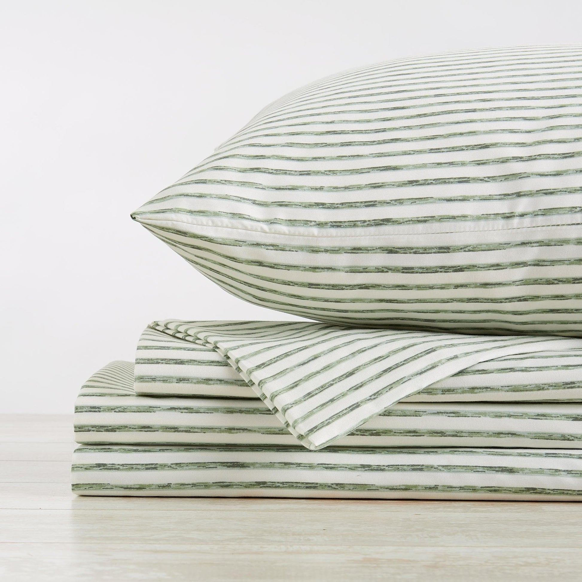 Sleep City Twin / Blue Bed Sheets Striped Microfiber Sheet Set - Evette Collection Great Bay Home