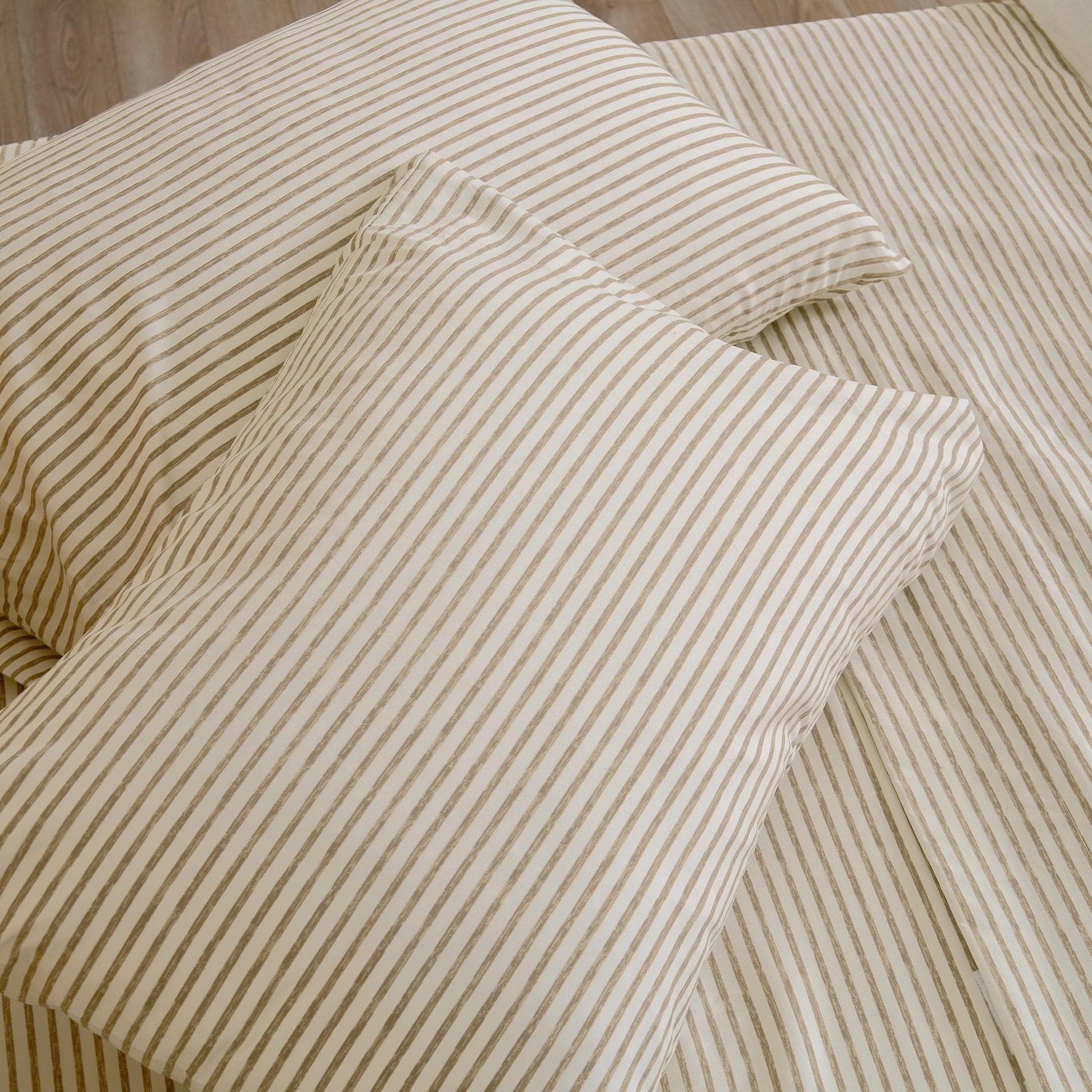 Sleep City Twin / Blue Bed Sheets Striped Microfiber Sheet Set - Evette Collection Great Bay Home