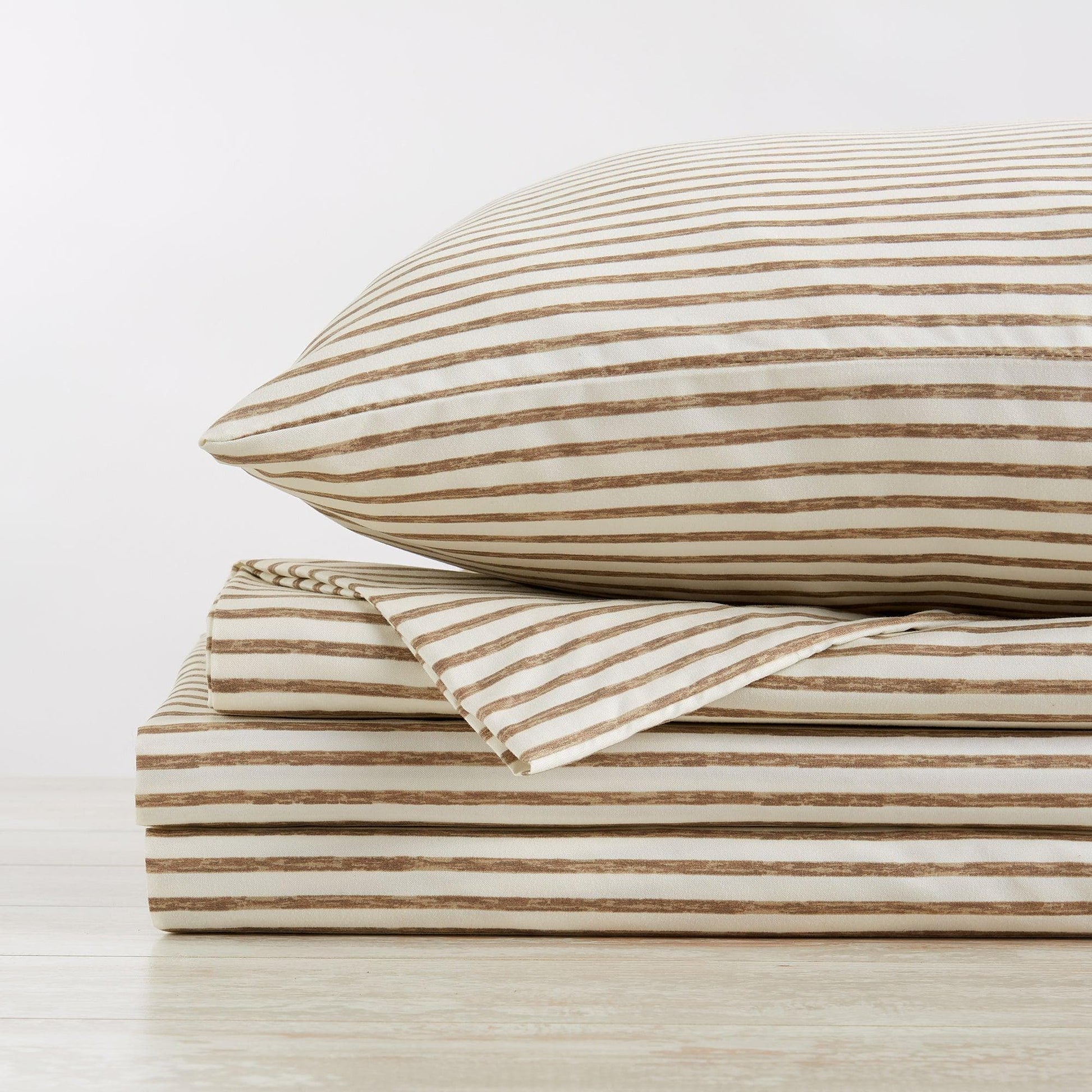 Sleep City Twin / Blue Bed Sheets Striped Microfiber Sheet Set - Evette Collection Great Bay Home