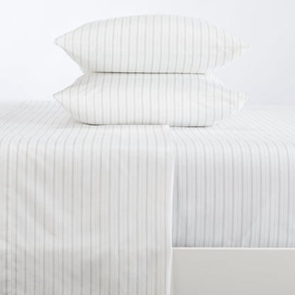 Sleep City Twin / Dark Grey Microfiber Stripe Sheet Set - Adeline Collection Great Bay Home