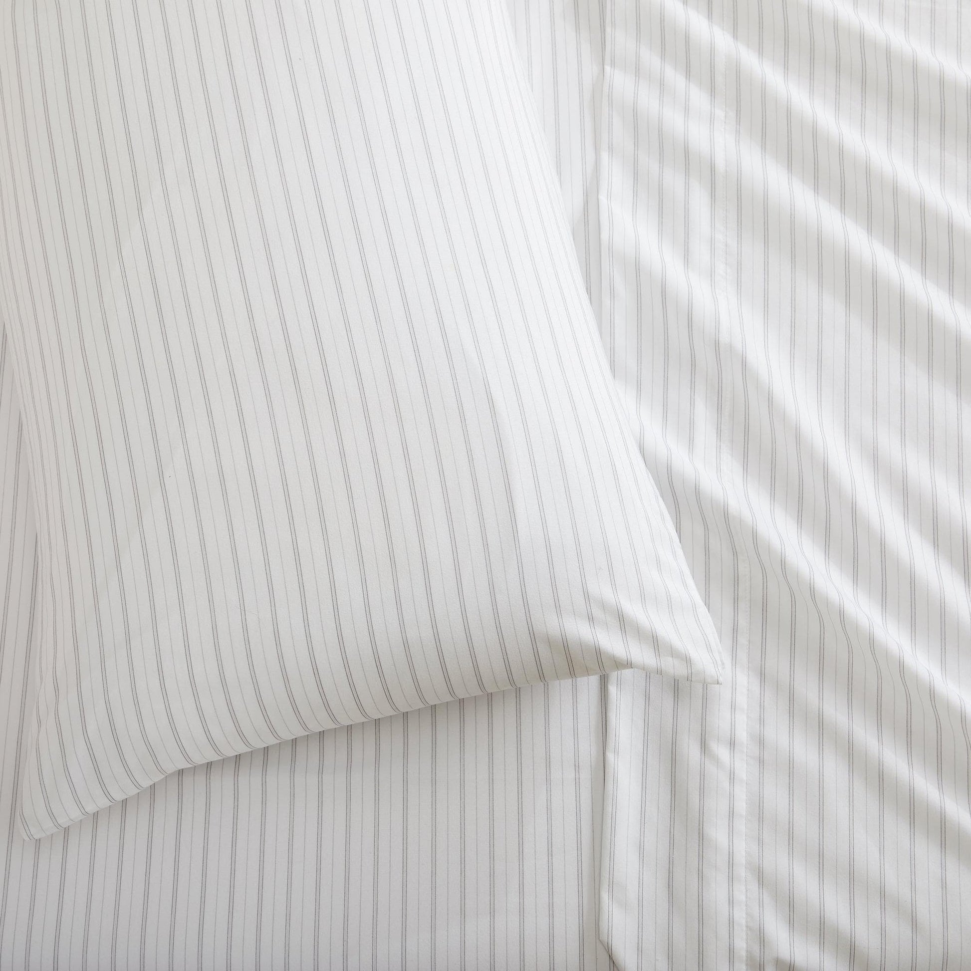 Sleep City Twin / Sky Blue Microfiber Stripe Sheet Set - Adeline Collection Great Bay Home