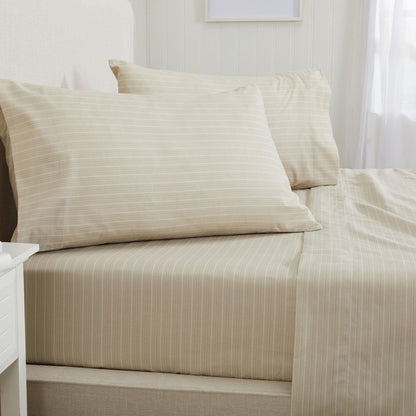 Sleep City Twin / Sky Blue Microfiber Stripe Sheet Set - Adeline Collection Great Bay Home