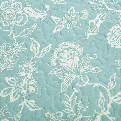 Sleep City Twin / Emma - Grey Quilts 3-Piece Floral Quilt - Emma Collection Great Bay Home