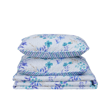 Sleep City Twin / Decorative Blossom Quilts 3-Piece Floral Quilt Set - April Morning Great Bay Home