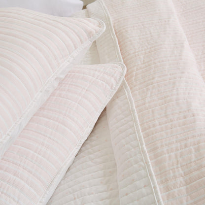 Sleep City Twin / Blue Quilts 3-Piece Stripe Quilt - Marcie Collection Great Bay Home