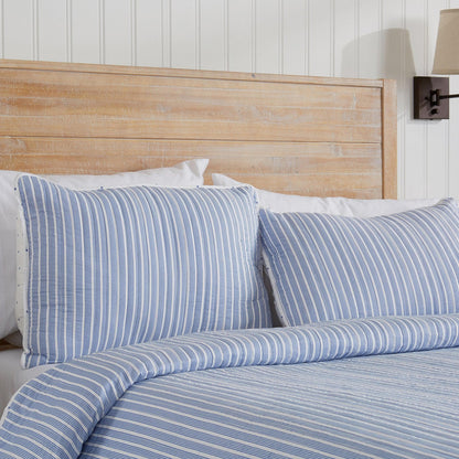 Sleep City Twin / Blue Quilts 3-Piece Stripe Quilt - Marcie Collection Great Bay Home