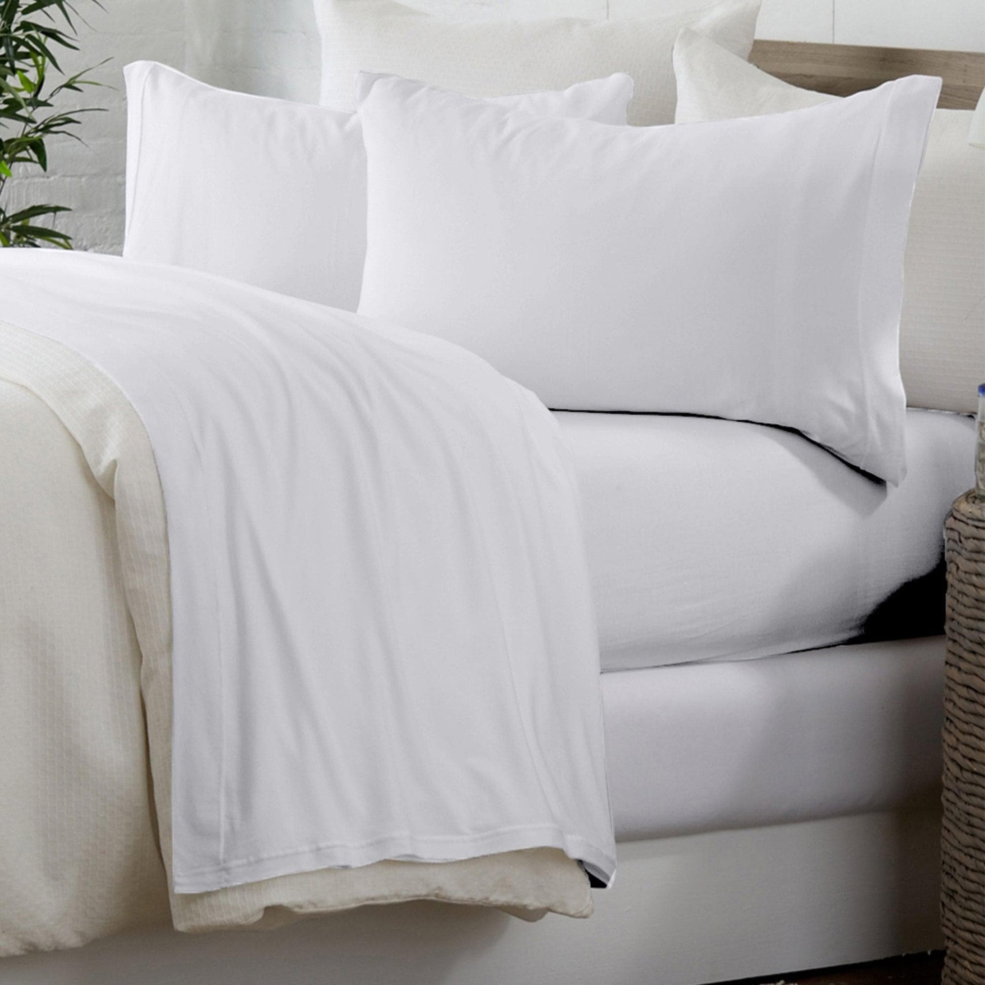 Sleep City Queen / White Sheets 4-Piece Cotton Sheet Set - Murphy Collection Great Bay Home