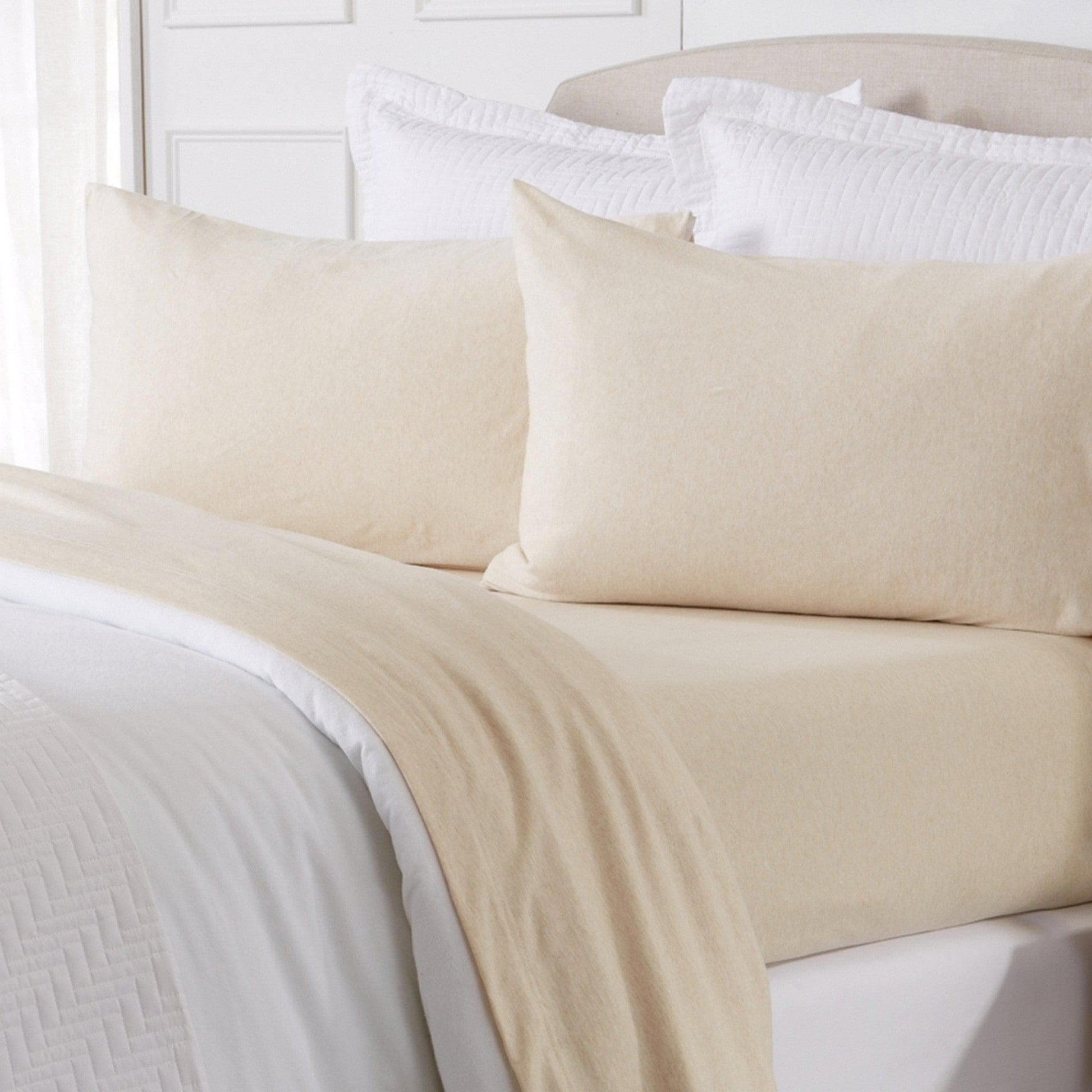 Sleep City Full / Charcoal Sheets 4-Piece Flannel Jersey Sheet - Cozy Flex Collection Great Bay Home