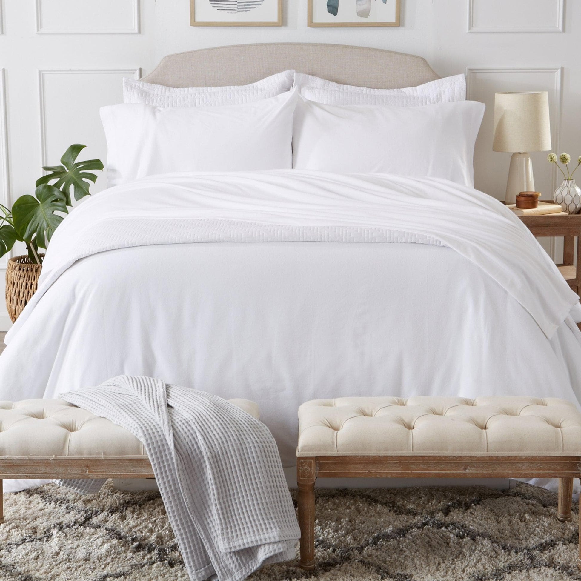 Sleep City Full / Charcoal Sheets 4-Piece Flannel Jersey Sheet - Cozy Flex Collection Great Bay Home
