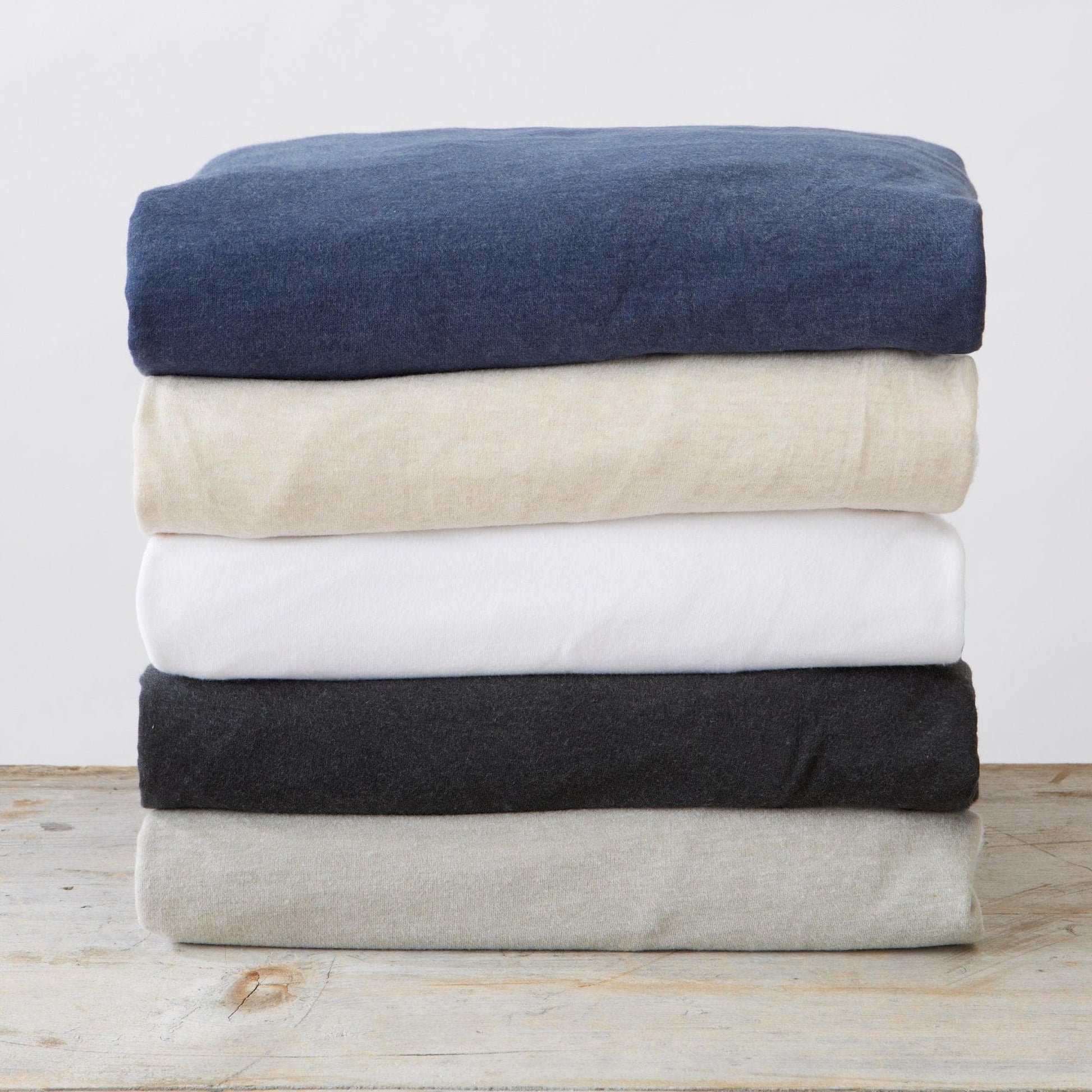 Sleep City Full / Charcoal Sheets 4-Piece Flannel Jersey Sheet - Cozy Flex Collection Great Bay Home