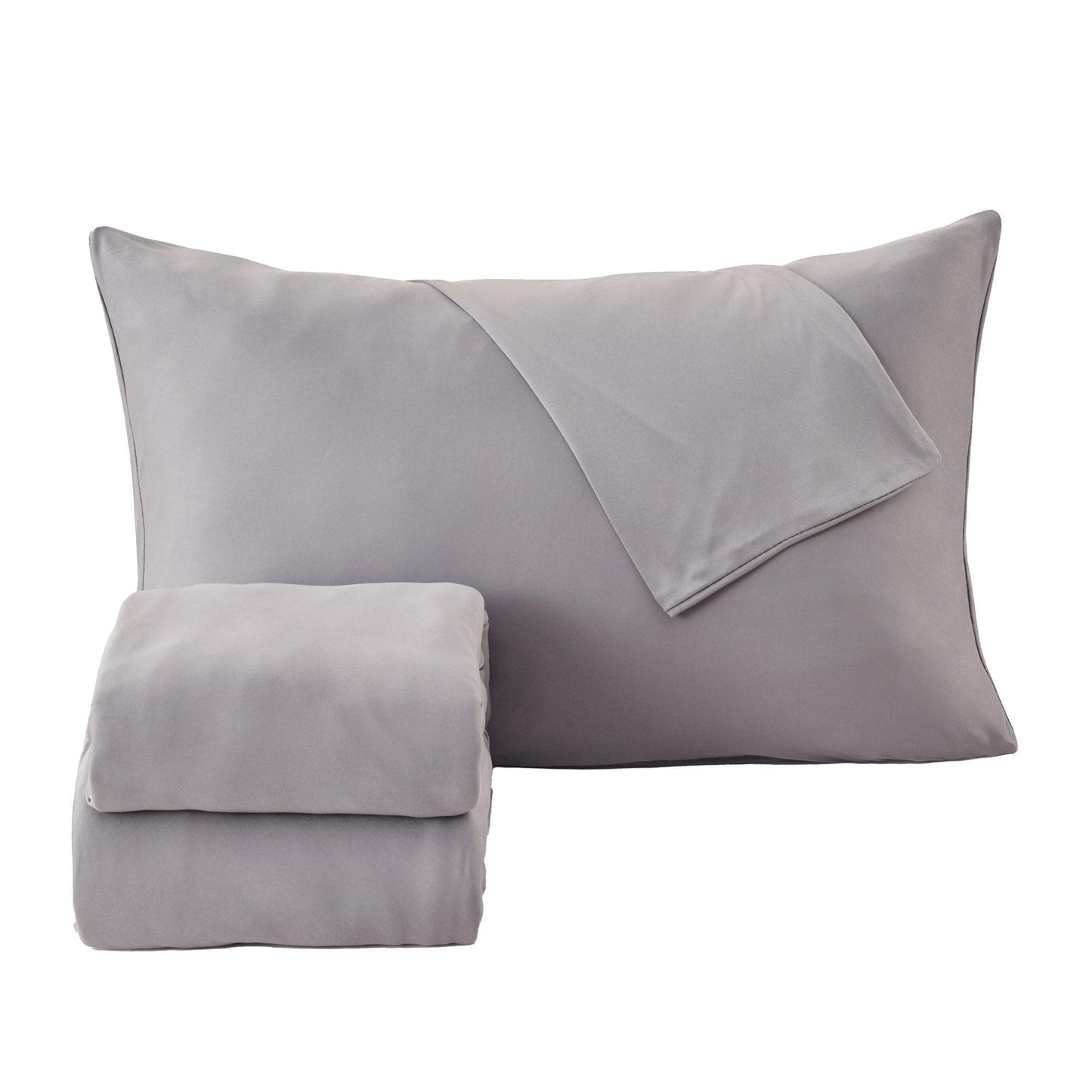 Sleep City Twin / Alpine White Sheets 4-Piece Interlock Microfiber Sheet Set - Mackenna Collection Great Bay Home