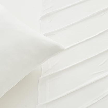 Sleep City Twin / Alpine White Sheets 4-Piece Interlock Microfiber Sheet Set - Mackenna Collection Great Bay Home
