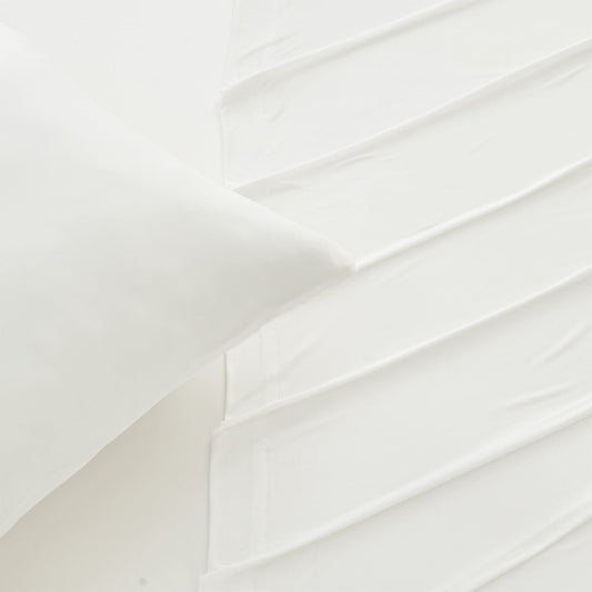 Sleep City Twin / Alpine White Sheets 4-Piece Interlock Microfiber Sheet Set - Mackenna Collection Great Bay Home