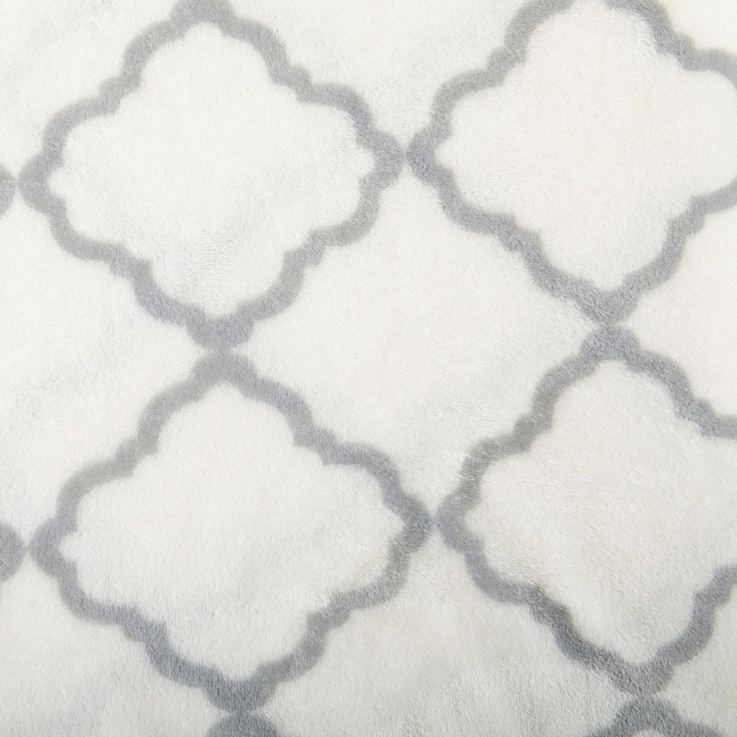 Sleep City Twin / Lattice - White / Jade Sheets 4-Piece Printed Plush Sheet - Velvet Luxe Lattice Collection Great Bay Home