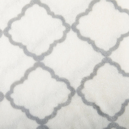 Sleep City Twin / Lattice - White / Jade Sheets 4-Piece Printed Plush Sheet - Velvet Luxe Lattice Collection Great Bay Home
