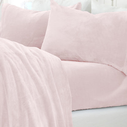 4-Piece Solid Plush Sheet - Velvet Luxe Collection