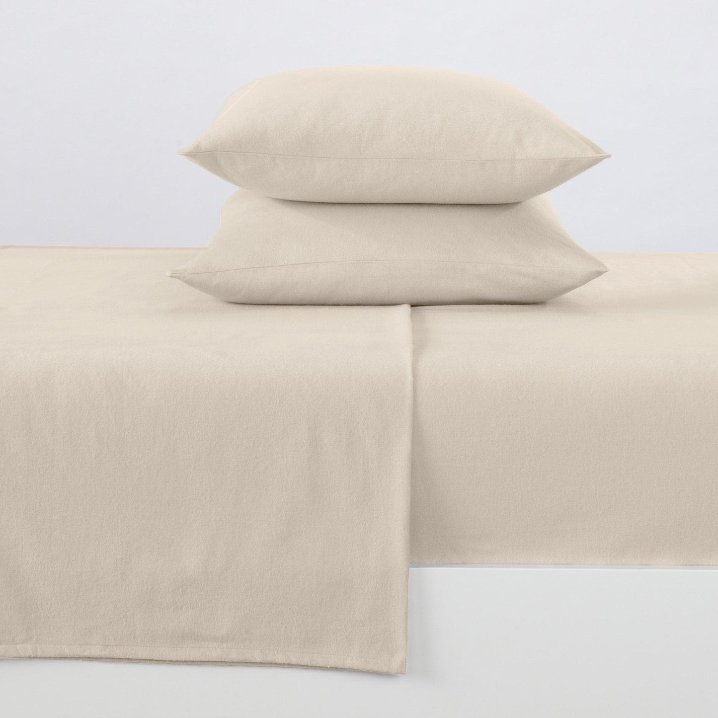 Sleep City Twin / Taupe Sheets 4-Piece Turkish Cotton Flannel Sheet - Raye Collection Great Bay Home