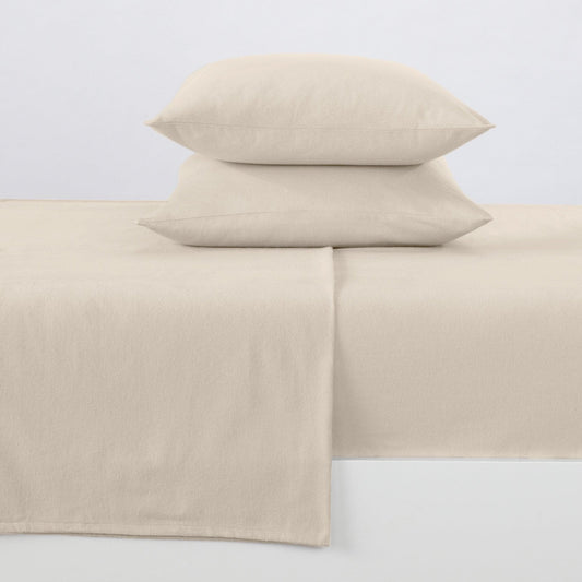 Sleep City Twin / Taupe Sheets 4-Piece Turkish Cotton Flannel Sheet - Raye Collection Great Bay Home
