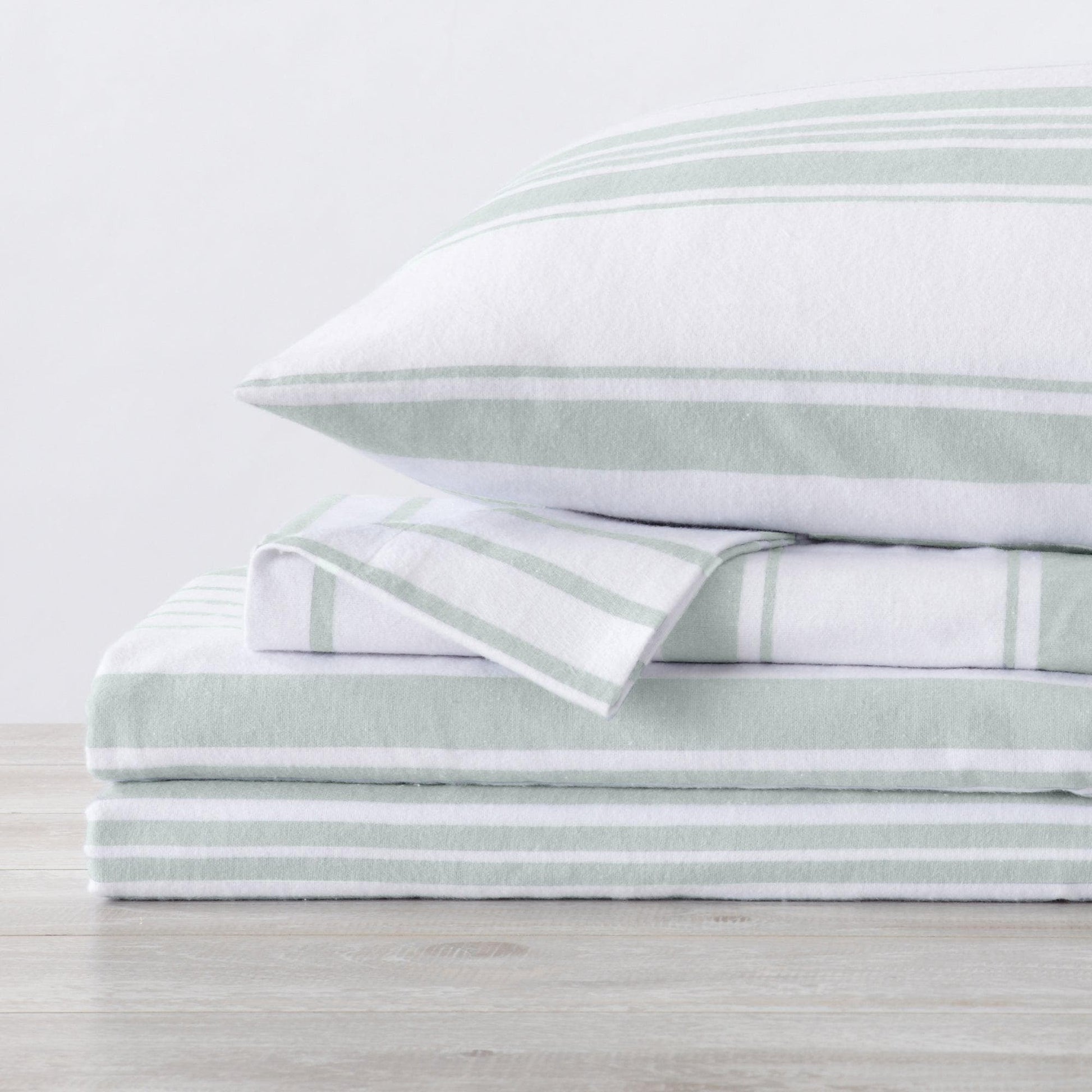 Sleep City Twin / Taupe Sheets 4-Piece Turkish Cotton Flannel Sheet - Raye Collection Great Bay Home