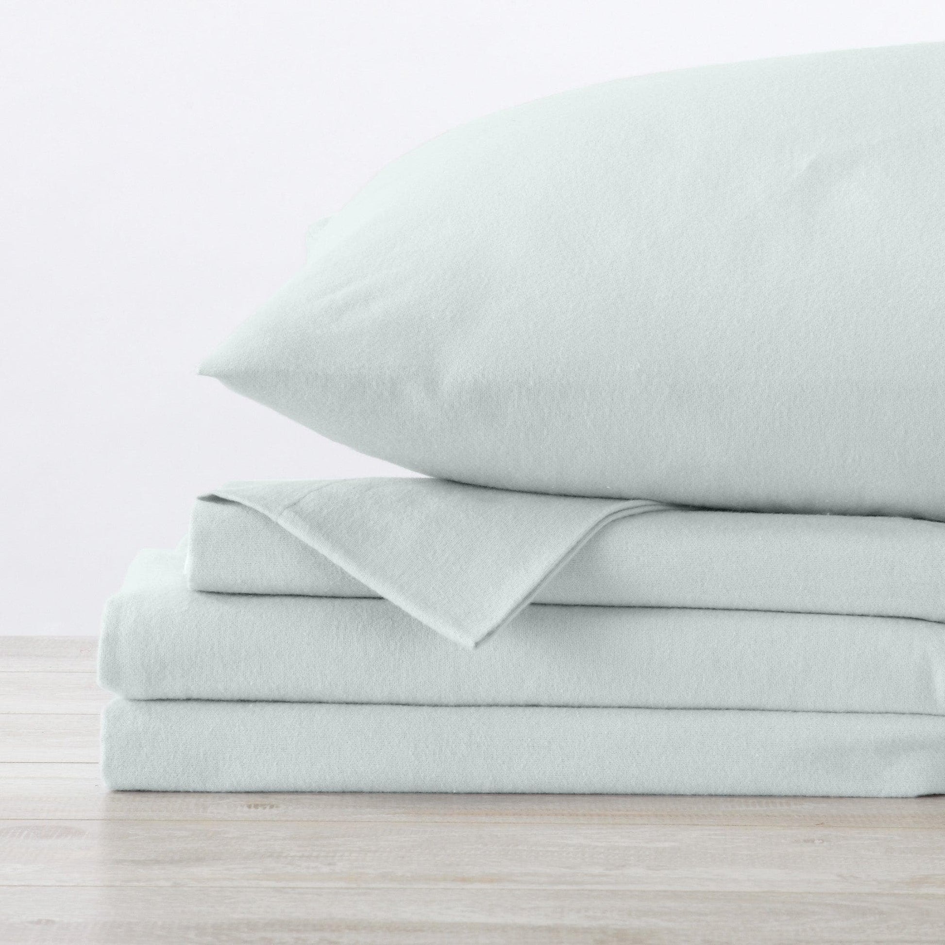 Sleep City Twin / Taupe Sheets 4-Piece Turkish Cotton Flannel Sheet - Raye Collection Great Bay Home