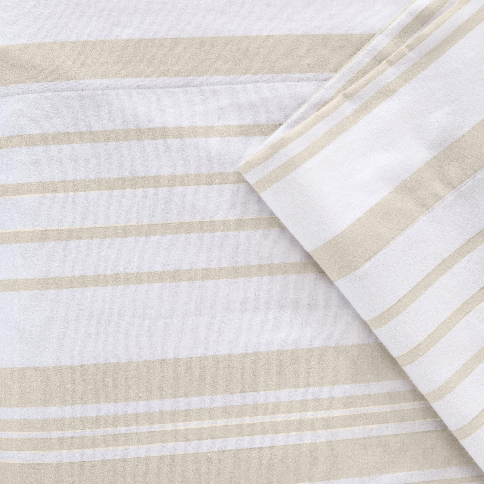 Sleep City Twin / Taupe Sheets 4-Piece Turkish Cotton Flannel Sheet - Raye Collection Great Bay Home