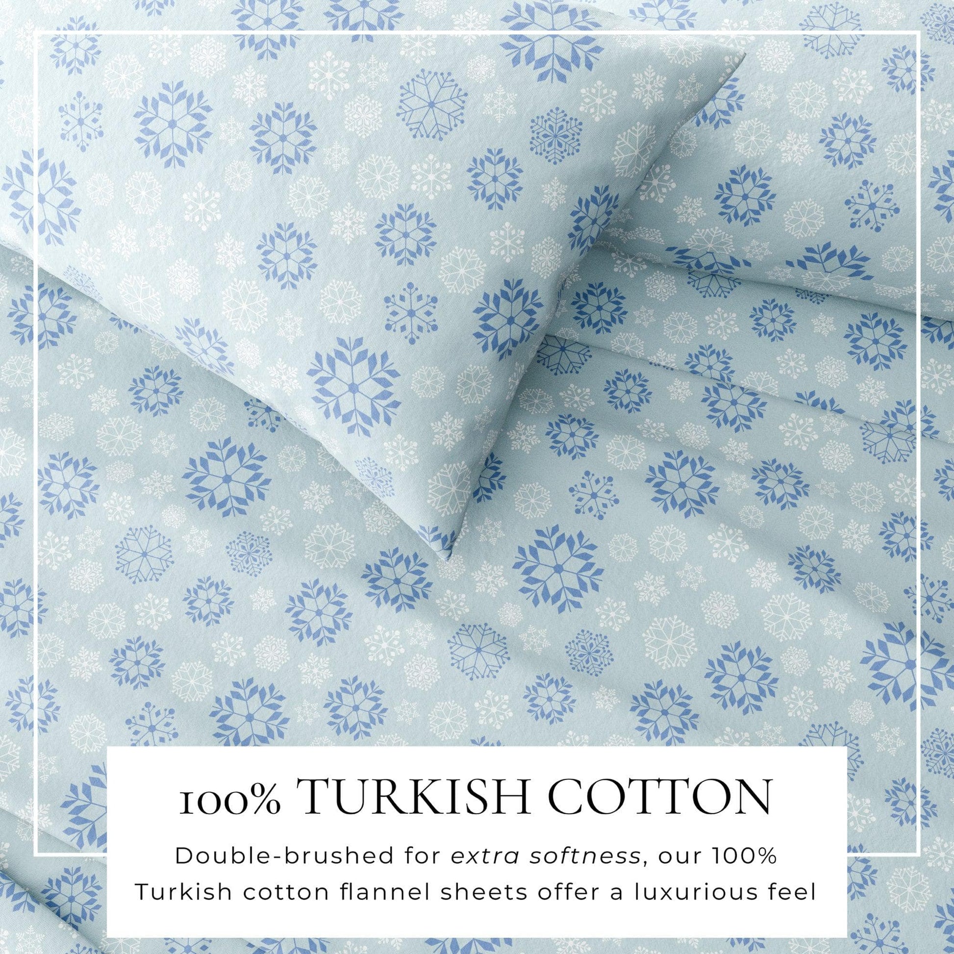 Sleep City Twin / Polar Bears Sheets 4-Piece Turkish Cotton Flannel Sheet - Stratton Collection Great Bay Home