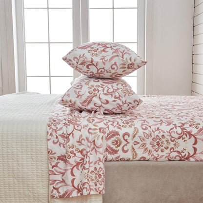 Sleep City Twin / Watercolor Flowers - Desert Rose Sheets 4 Piece Watercolor Floral Microfiber Sheet - Delia Collection Great Bay Home