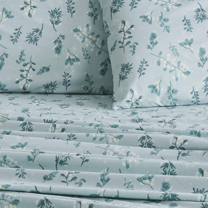 Sleep City Twin / Colorful Floral - Lavender Sheets 4 Piece Watercolor Floral Microfiber Sheet - Delia Collection Great Bay Home
