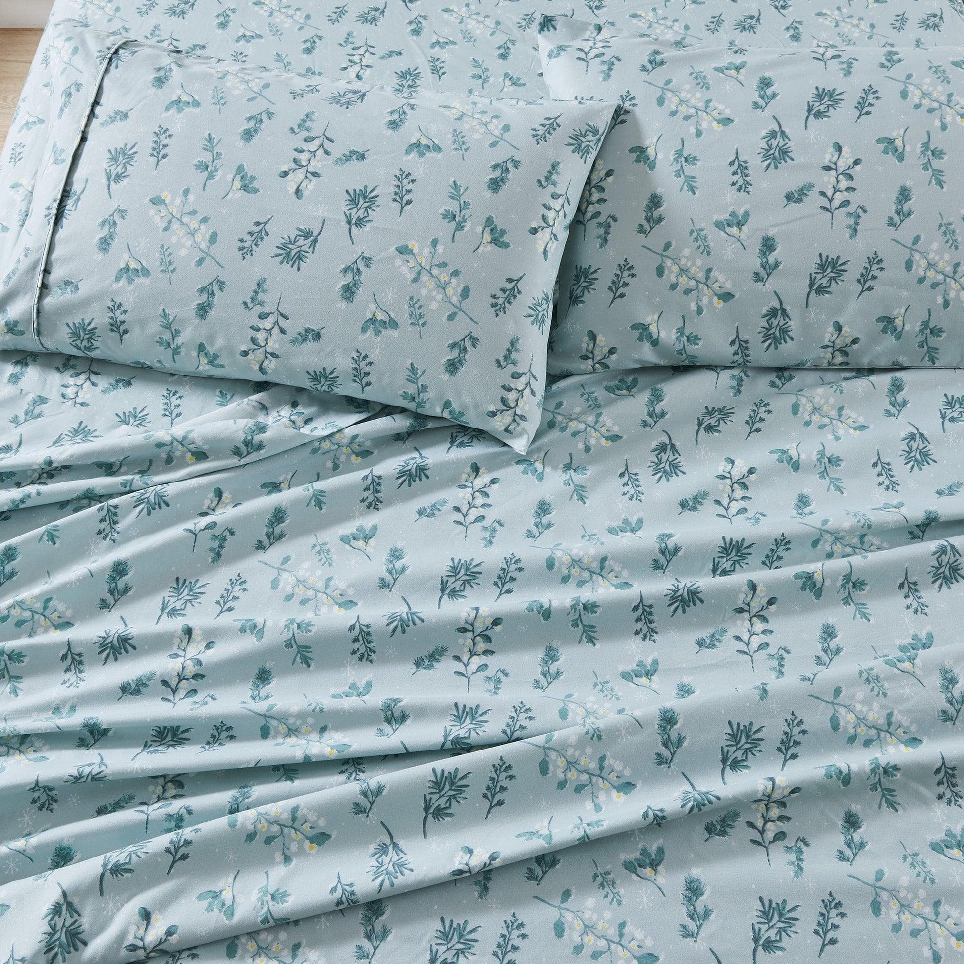 Sleep City Twin / Colorful Floral - Lavender Sheets 4 Piece Watercolor Floral Microfiber Sheet - Delia Collection Great Bay Home
