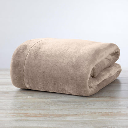 Sleep City Twin / Powder Blue Velvet Plush Sherpa Luxury Bed Blanket - Kinsley Collection Great Bay Home