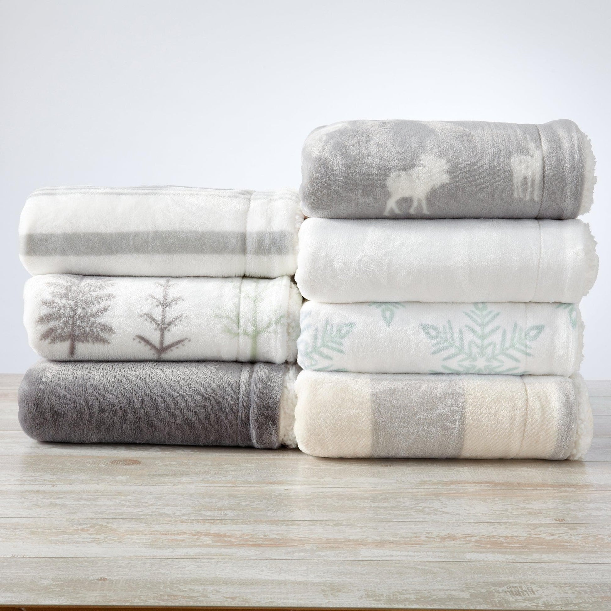 Sleep City Twin / Powder Blue Velvet Plush Sherpa Luxury Bed Blanket - Kinsley Collection Great Bay Home