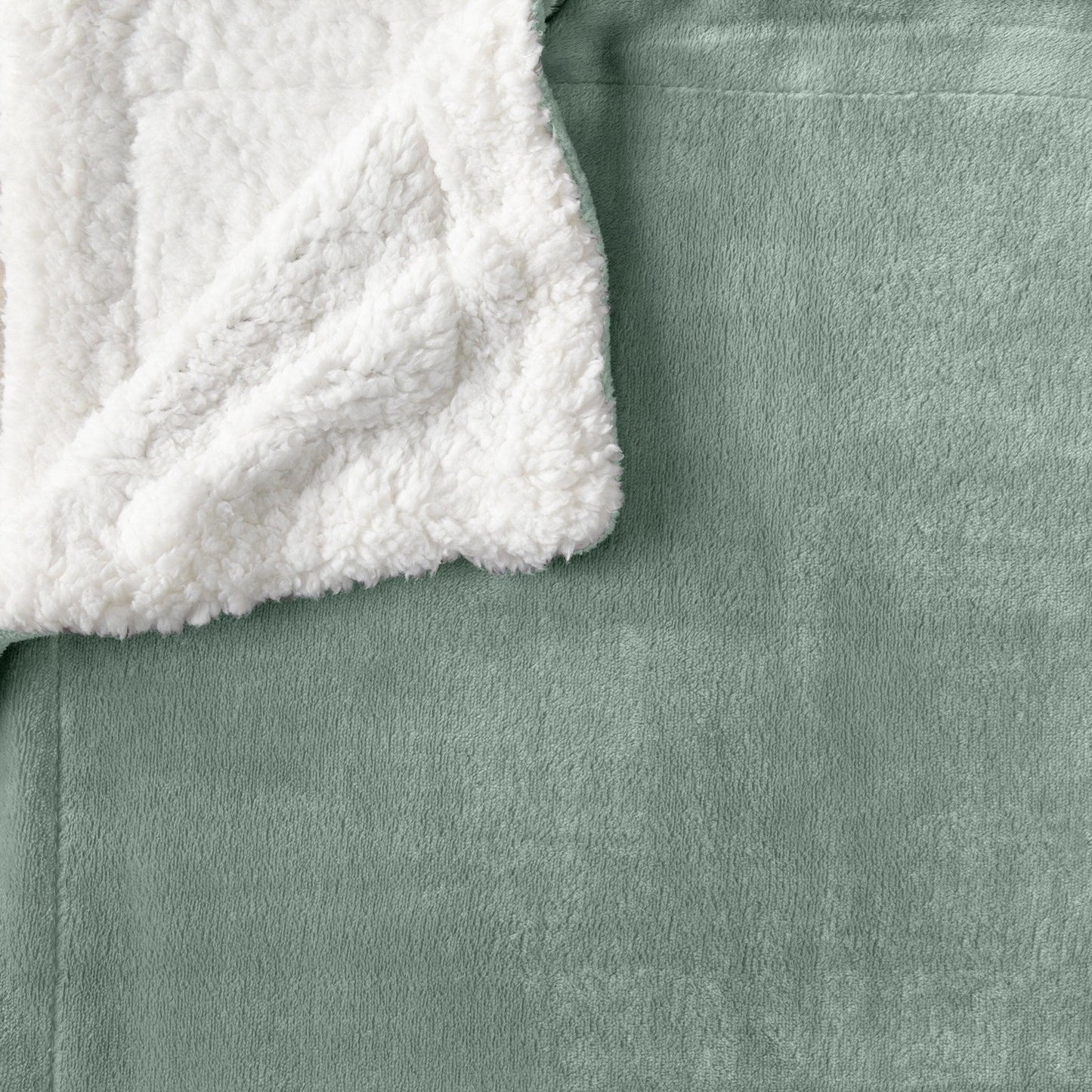 Sleep City Twin / Powder Blue Velvet Plush Sherpa Luxury Bed Blanket - Kinsley Collection Great Bay Home