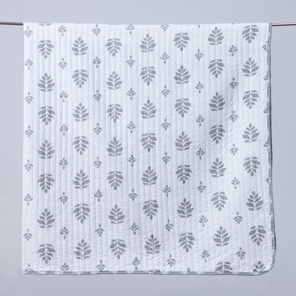 Sleep City Twin / Colette - Grey Quilts 3-Piece French Floral Quilt - Colette Collection Great Bay Home