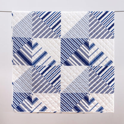 Sleep City Twin / Midnight Bay 3-Piece Navy Stripe Quilt - Midnight Bay Collection Great Bay Home
